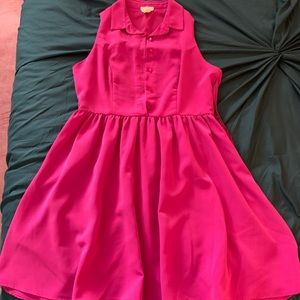 Magenta sleeveless dress